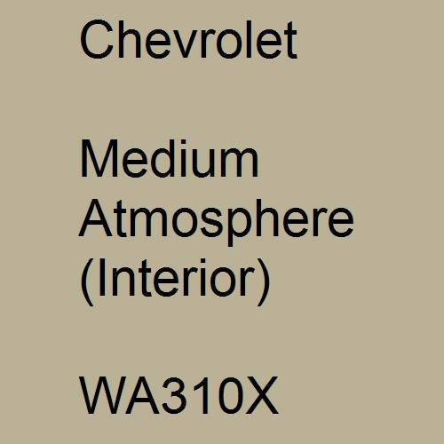 Chevrolet, Medium Atmosphere (Interior), WA310X.